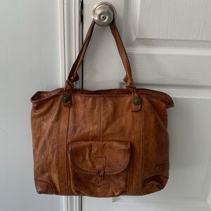 Juarnieri Firenze leather tote bag handmade boho‎ structure travel Distressed